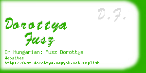 dorottya fusz business card